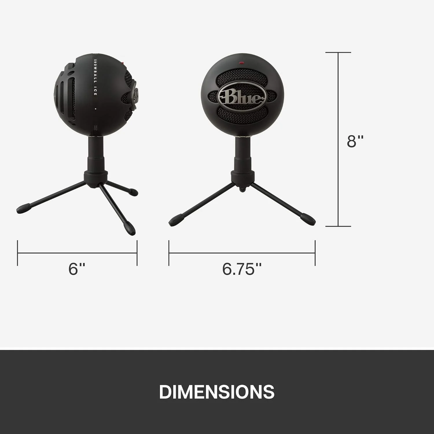 میکروفون USB آبی Snowball iCE برای کامپیوتر، مک، بازی، ضبط، استریمینگ، پادکست، با کپسول میکروفون کندانسور کاردیوئید، پایه رومیزی قابل تنظیم و کابل USB، Plug 'n Play - مشکی میکروفون USB آبی Snowball iCE برای کامپیوتر، مک، بازی، ضبط، استریمینگ، پادکست، با کپسول میکروفون کندانسور کاردیوئید، پایه رومیزی قابل تنظیم و کابل USB، Plug 'n Play - مشکی