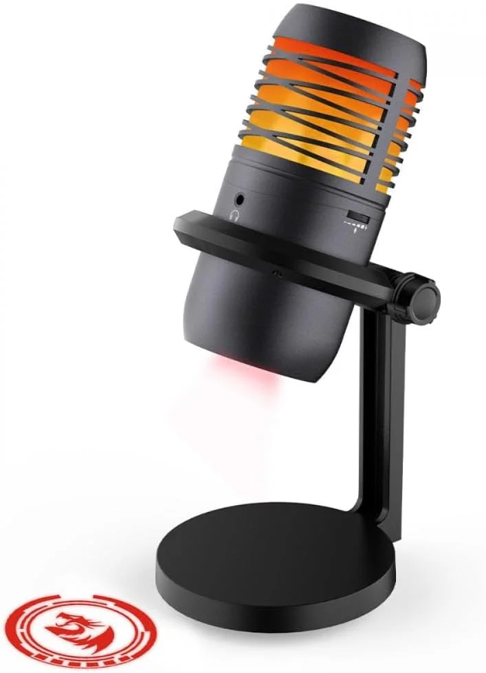 میکروفون گیمینگ USB کاندنسر Redragon Nebula GM211 با نور LED 6 رنگ و پایه رومیزی