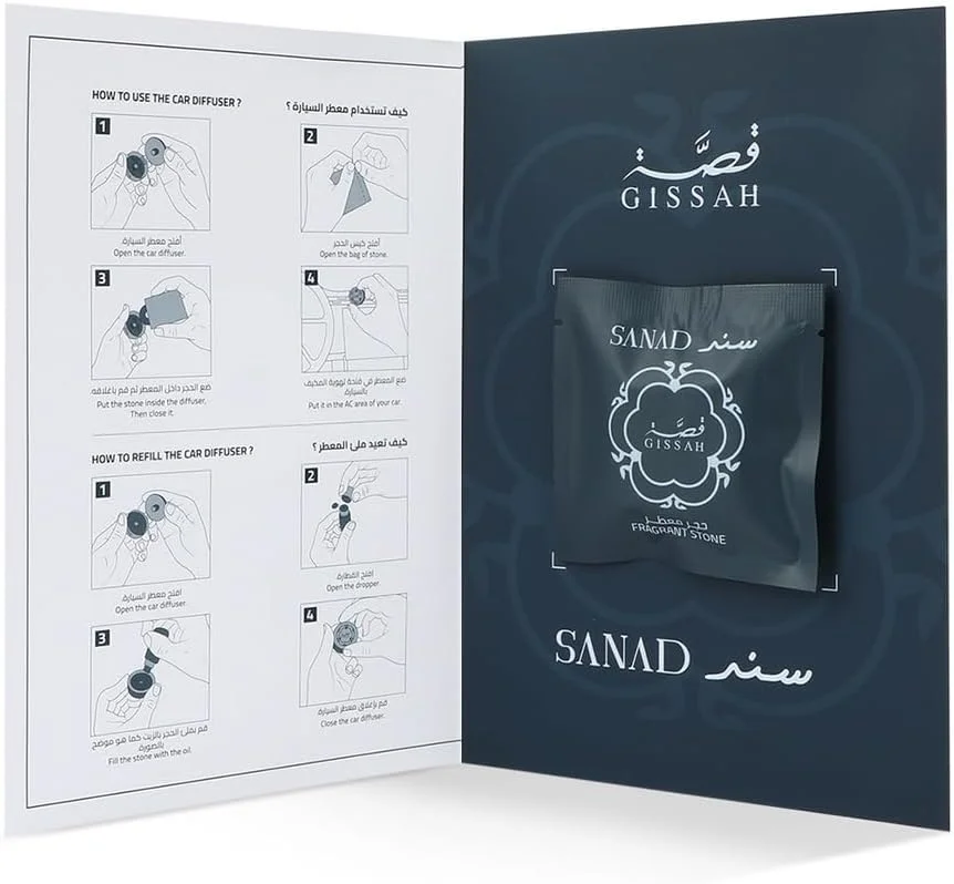 ادکلن унисекс Gissah SANAD (سند) - 90 میلی لیتر به همراه روغن خوشبو کننده خودرو و یک سنگ معطر (5 گرم) ست هدیه 3 تکه برای آقایان و بانوان ادکلن унисекс Gissah SANAD (سند) - 90 میلی لیتر به همراه روغن خوشبو کننده خودرو و یک سنگ معطر (5 گرم) ست هدیه 3 تکه برای آقایان و بانوان
