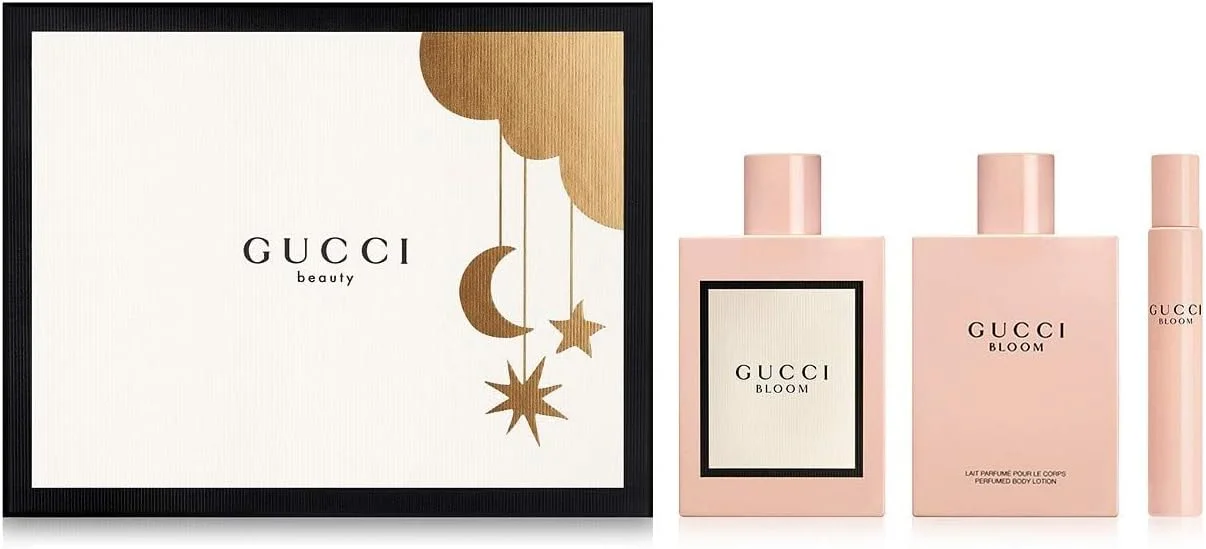 ست 3 تکه زنانه Gucci Bloom (اسپری ادو پرفیوم 100 میلی لیتری + لوسیون بدن معطر 100 میلی لیتری + اسپری ادو پرفیوم 10 میلی لیتری) ست 3 تکه زنانه Gucci Bloom (اسپری ادو پرفیوم 100 میلی لیتری + لوسیون بدن معطر 100 میلی لیتری + اسپری ادو پرفیوم 10 میلی لیتری)