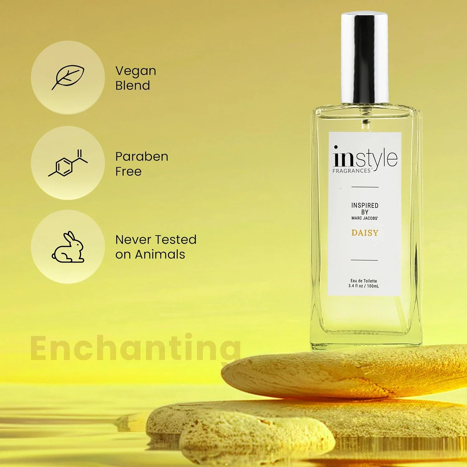 عطرهای Instyle | الهام گرفته از دیزی مارک جاکوبز | ادو تویلت زنانه | وگان، بدون پارابن و فتالات | هرگز روی حیوانات آزمایش نشده | 100 میلی لیتر عطرهای Instyle | الهام گرفته از دیزی مارک جاکوبز | ادو تویلت زنانه | وگان، بدون پارابن و فتالات | هرگز روی حیوانات آزمایش نشده | 100 میلی لیتر