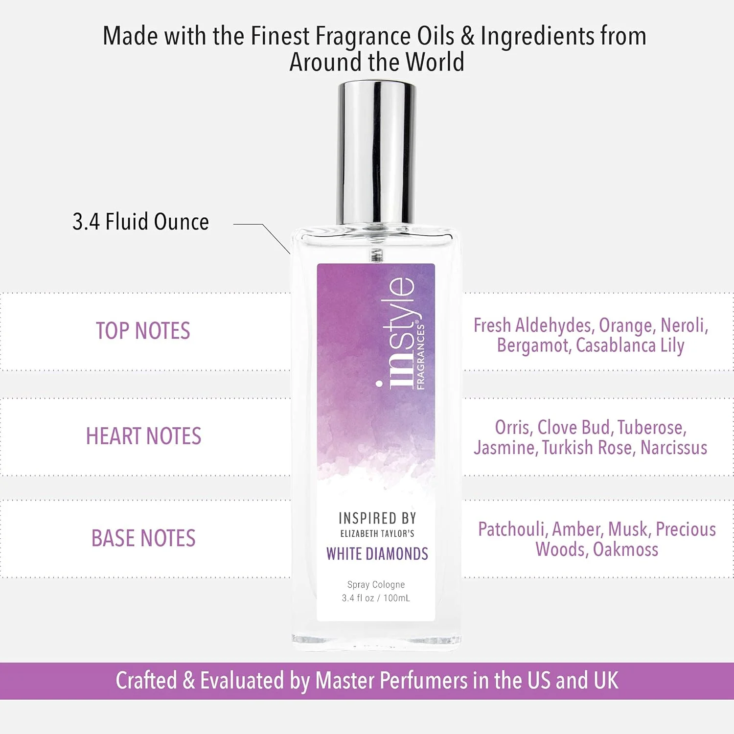 عطر زنانه اینستایل فرگرنسز با الهام از وایت دایموندز الیزابت تیلور - 100 میل عطر زنانه اینستایل فرگرنسز با الهام از وایت دایموندز الیزابت تیلور - 100 میل