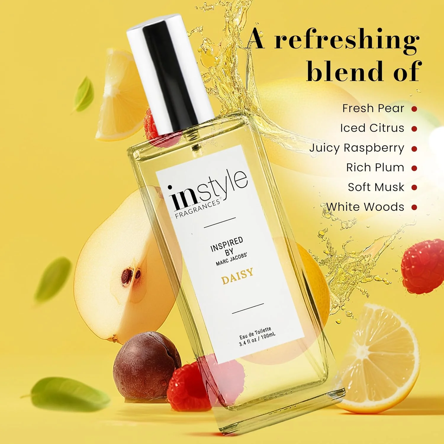 عطرهای Instyle | الهام گرفته از دیزی مارک جاکوبز | ادو تویلت زنانه | وگان، بدون پارابن و فتالات | هرگز روی حیوانات آزمایش نشده | 100 میلی لیتر عطرهای Instyle | الهام گرفته از دیزی مارک جاکوبز | ادو تویلت زنانه | وگان، بدون پارابن و فتالات | هرگز روی حیوانات آزمایش نشده | 100 میلی لیتر