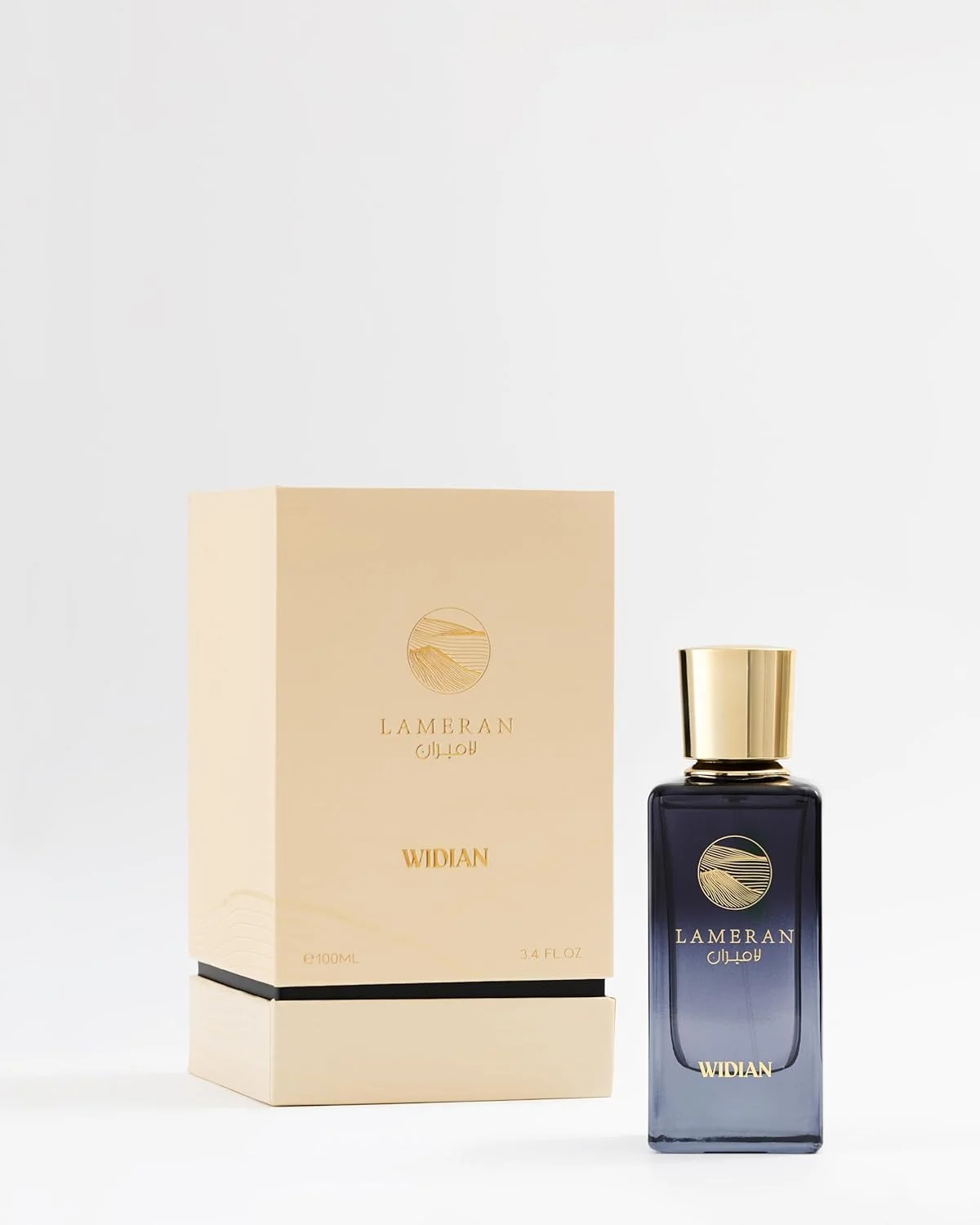 ادکلن унисекс LAMERAN Widyan حجم 100 میلی لیتر | عطر لوکس عربی برای زنان و مردان | رایحه شرقی ماندگار با عنبر، مشک، وانیل و گل رز | ست هدیه شیک