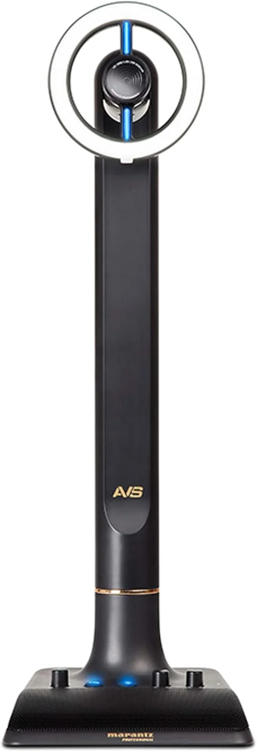 استریمر صوتی و تصویری حرفه ای Marantz AVS - با اتصال USB-C، وب کم فول اچ دی، میکروفون کاندنسر USB، حلقه نور LED قابل تنظیم و هاب داخلی مشکی AVSXUS