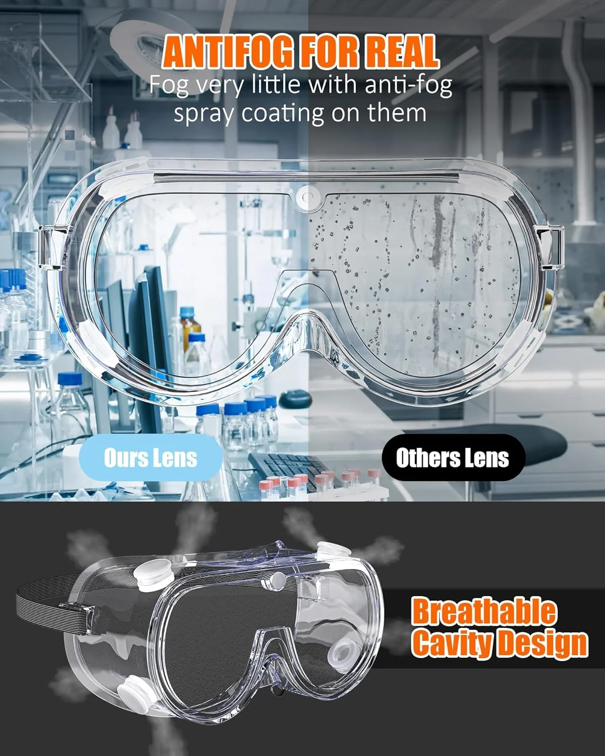 عینک محافظ شفاف KASTWAVE بسته 5 عددی، عینک ایمنی چشم برای ساخت و ساز، تیراندازی، آزمایشگاه، زندگی روزمره عینک محافظ شفاف KASTWAVE بسته 5 عددی، عینک ایمنی چشم برای ساخت و ساز، تیراندازی، آزمایشگاه، زندگی روزمره