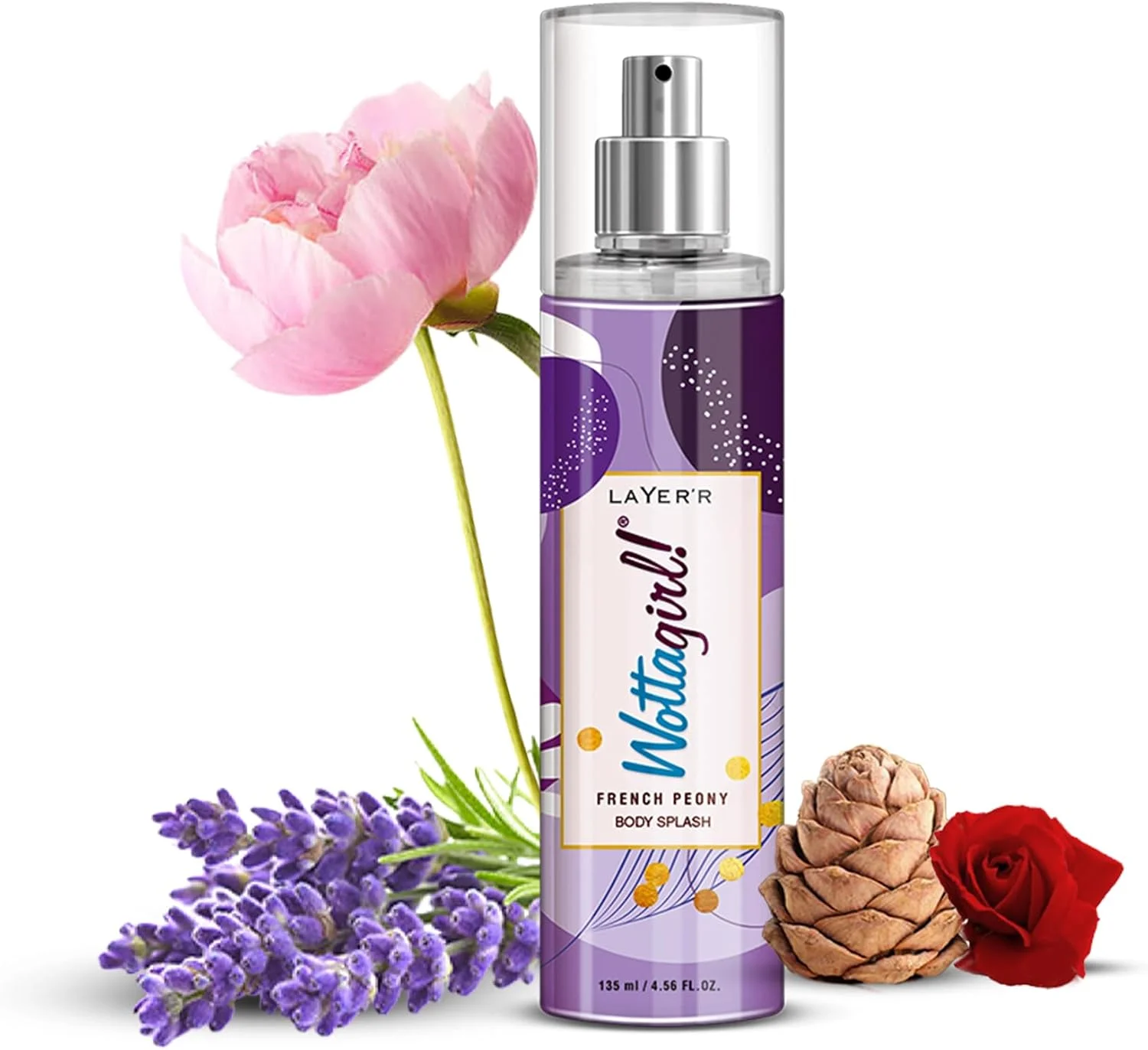 اسپری بادی اسپلش زنانه لایر وات ا گرل مدل French Peony حجم 135 میلی لیتر