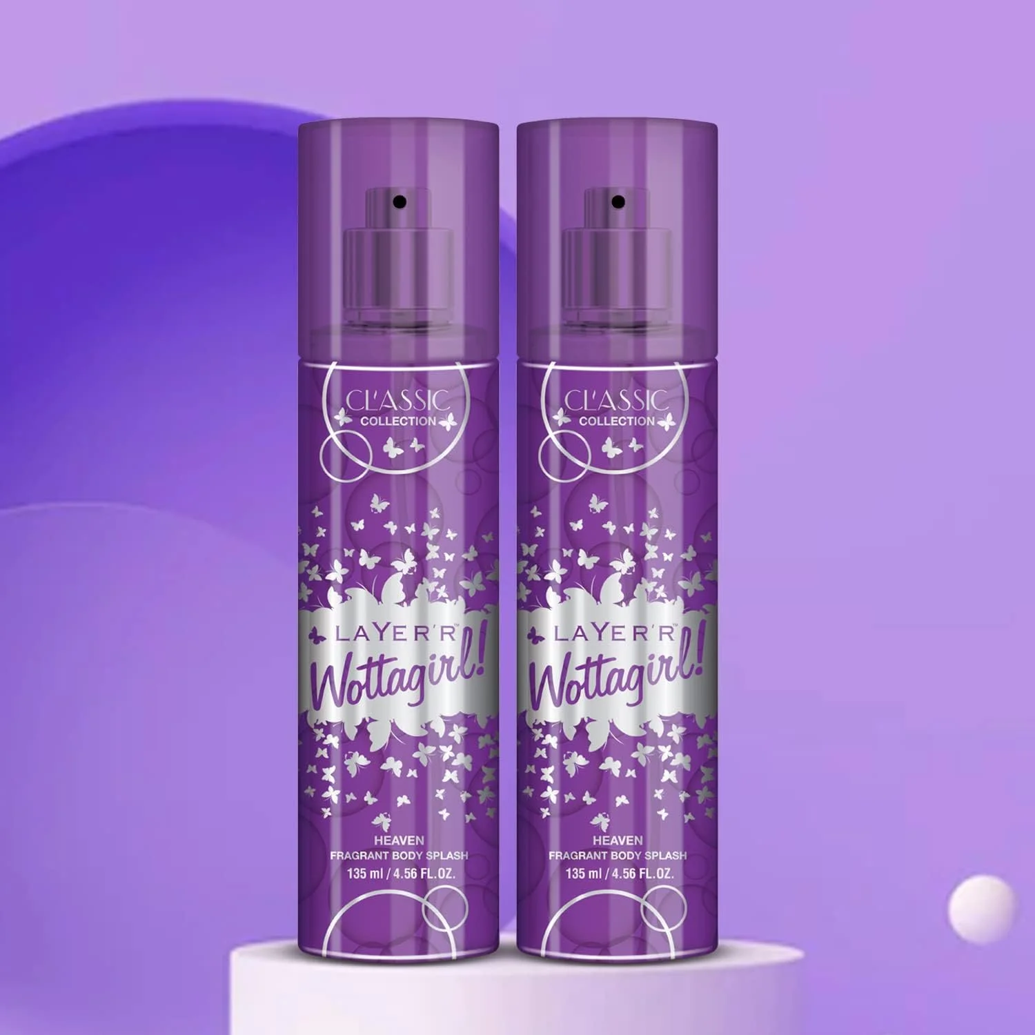 اسپری خوشبو کننده بدن زنانه Layer'r Wottagirl Heaven Classic Collection | ماندگاری طولانی (135 میلی لیتر) (بسته 2 عددی)
