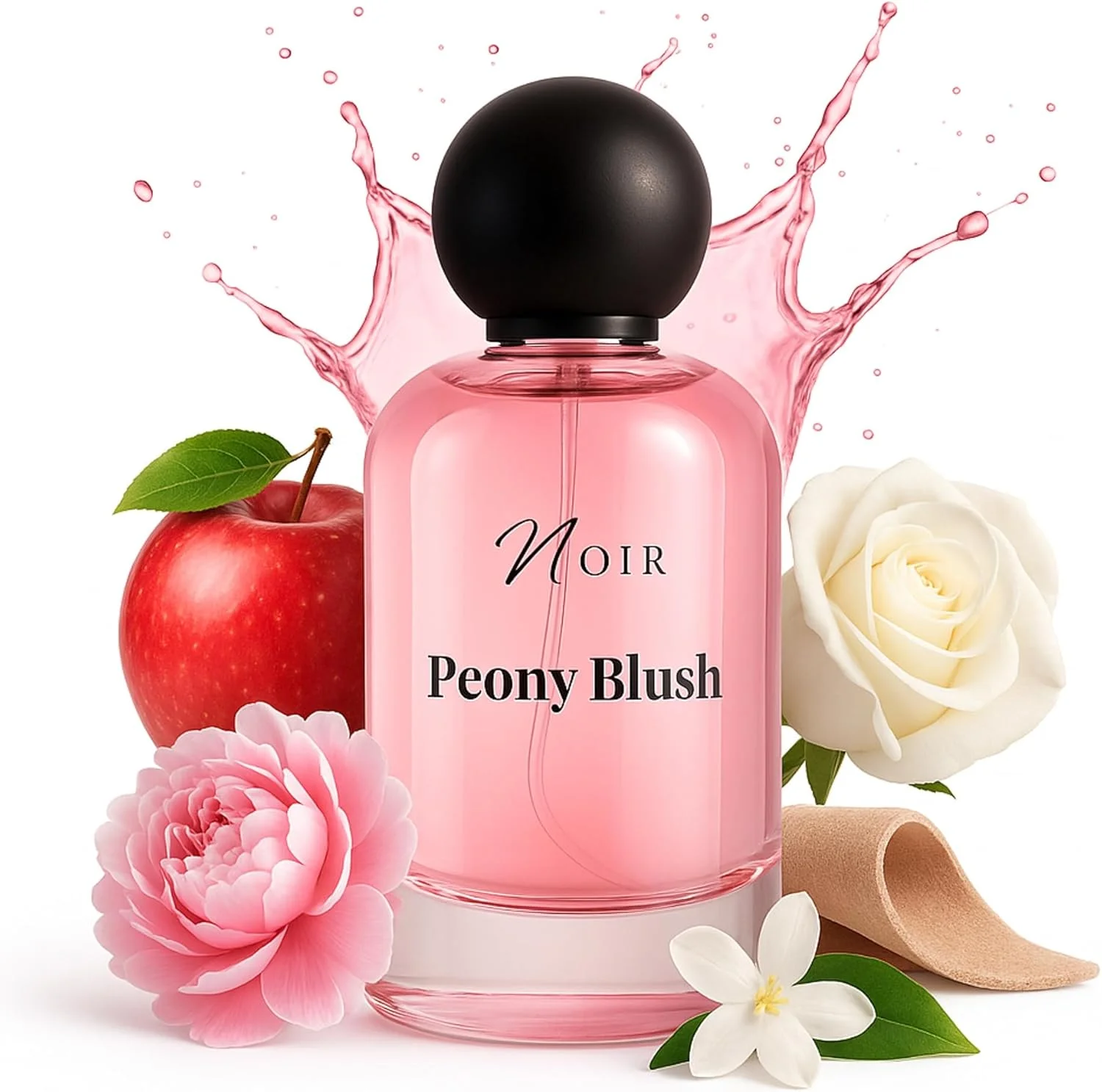 عطر ادوپرفیوم زنانه Noir Peony Blush، رایحه گلی ظریف با گل صد تومانی و جیر، 100 میلی لیتر