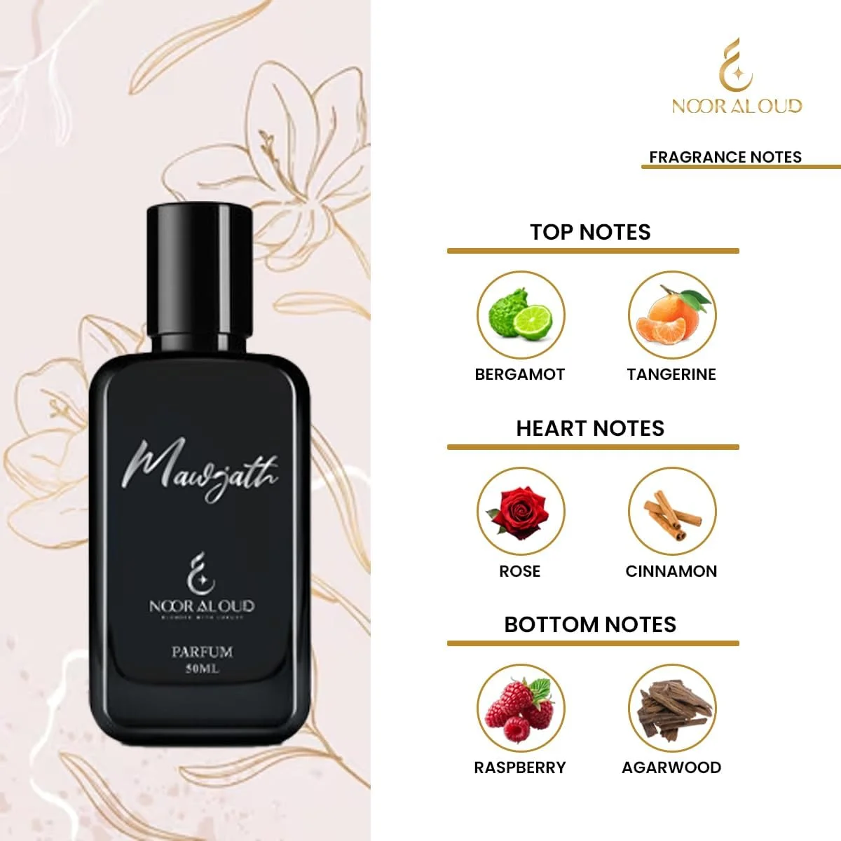 ادو پرفیوم موجات نور العود 50 میلی لیتر | عطر یونیسکس شیک با رایحه های گلی، مشک و پودری | رایحه عربی ماندگار ادو پرفیوم موجات نور العود 50 میلی لیتر | عطر یونیسکس شیک با رایحه های گلی، مشک و پودری | رایحه عربی ماندگار