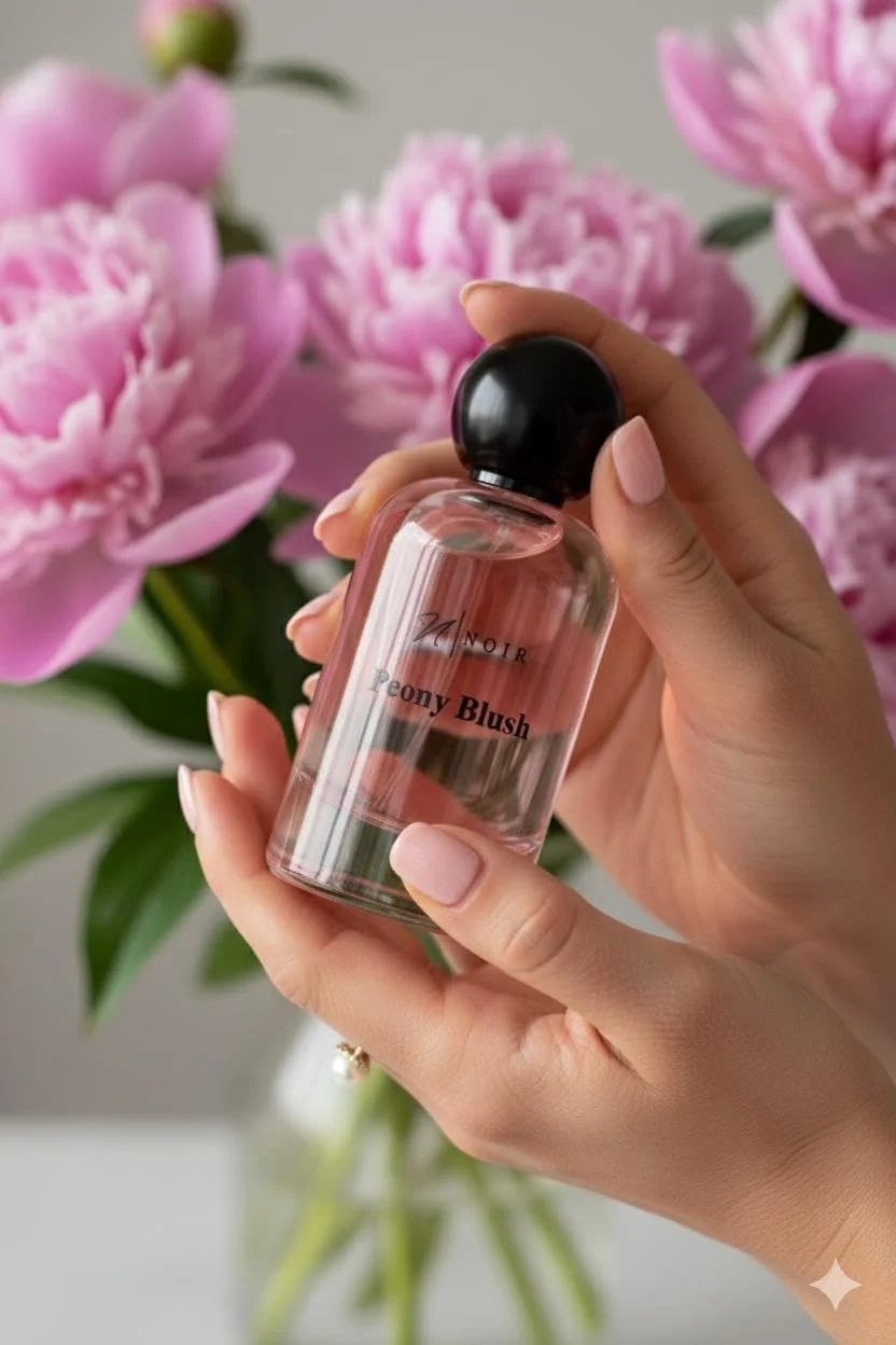 عطر ادوپرفیوم زنانه Noir Peony Blush، رایحه گلی ظریف با گل صد تومانی و جیر، 100 میلی لیتر عطر ادوپرفیوم زنانه Noir Peony Blush، رایحه گلی ظریف با گل صد تومانی و جیر، 100 میلی لیتر