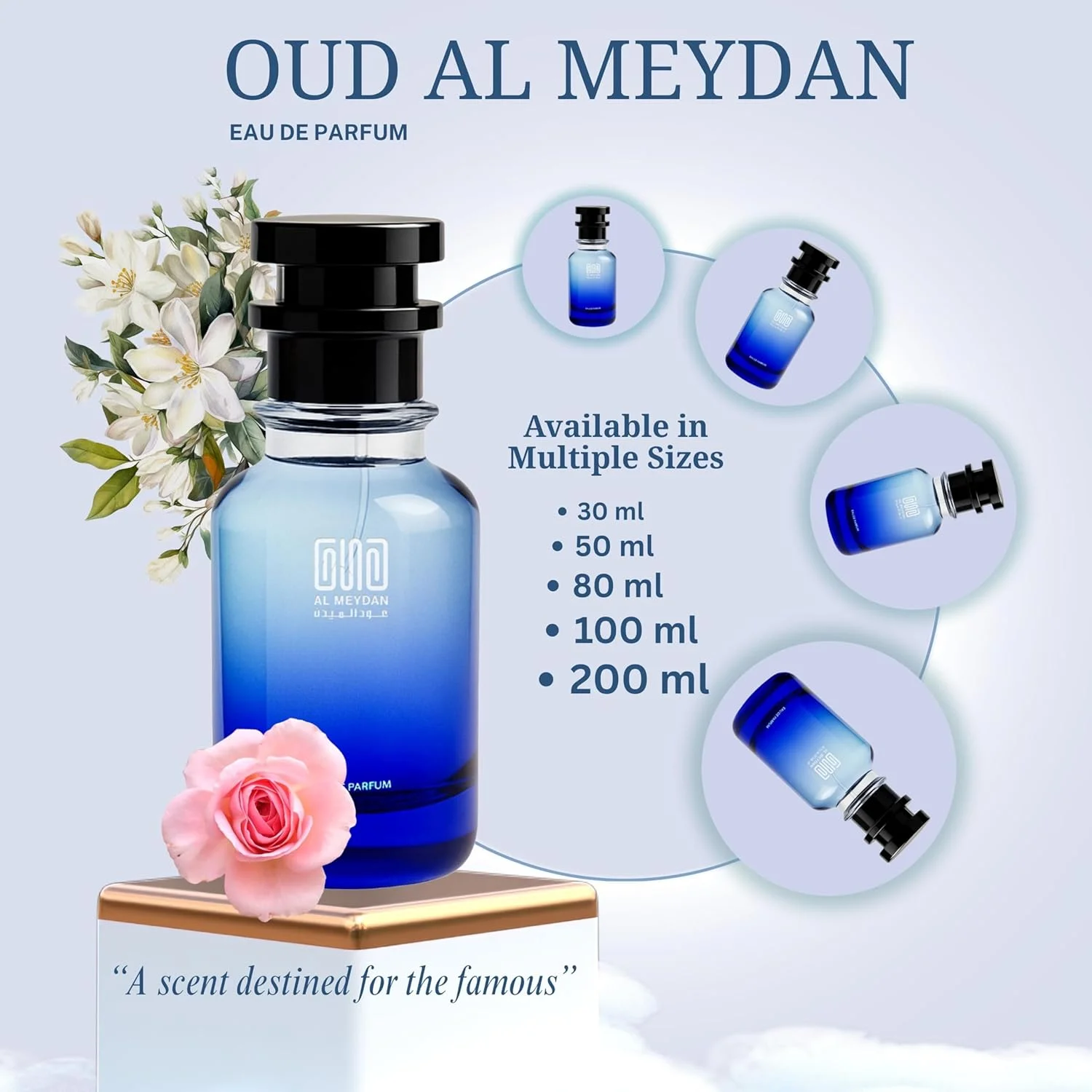 عطر روغنی عود المیدان زنانه - الهام گرفته از بوسه ای از گل رز - بدون الکل، ماندگاری طولانی 10+ ساعته با رایحه گلی سبز با نت های رز، یاس و مشک - مناسب استفاده روزانه (80 میلی لیتر)