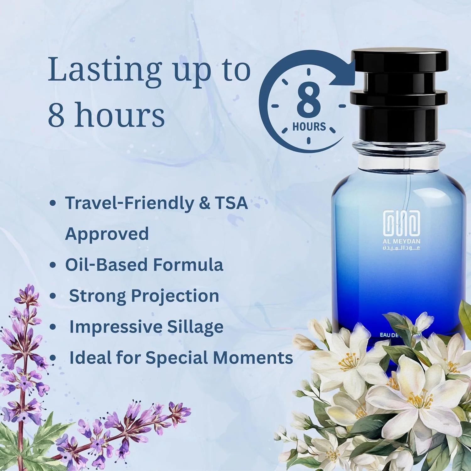 عطر روغنی عود المیدان زنانه – الهام گرفته از La Vee Est Bele، شیرین و لذیذ با رایحه های انگور فرنگی سیاه، زنبق و وانیل – بدون الکل – ماندگاری 8-10 ساعته برای ظرافت شبانه (50 میلی لیتر)