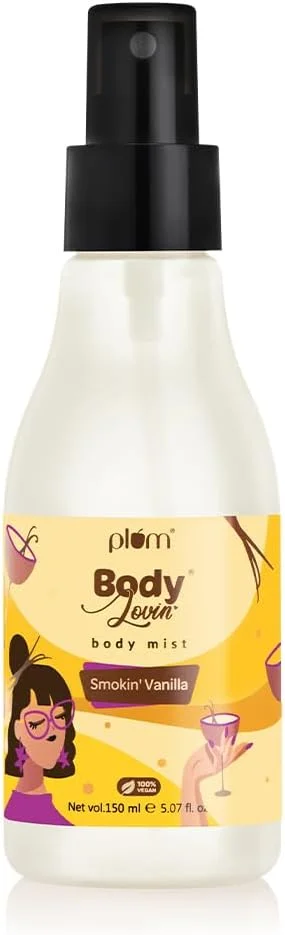 بادی میست Smokin' Vanilla بادی لاوین' Plum | رایحه تند ماندگار برای زنان و مردان با رایحه گل عسل و مشک | سرشار از سرگرمی | اسپری عطر مسافرتی 150 میلی لیتر
