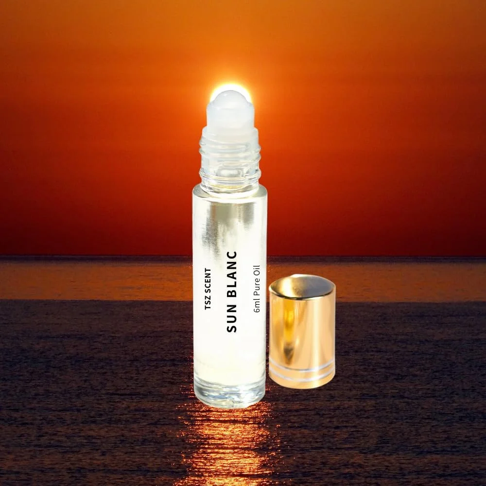 روغن عطر مردانه و زنانه سان بلانک TSZ Scent، رولی 6 میلی لیتری - رایحه گرمسیری غلیظ، ماندگاری طولانی، مناسب سفر