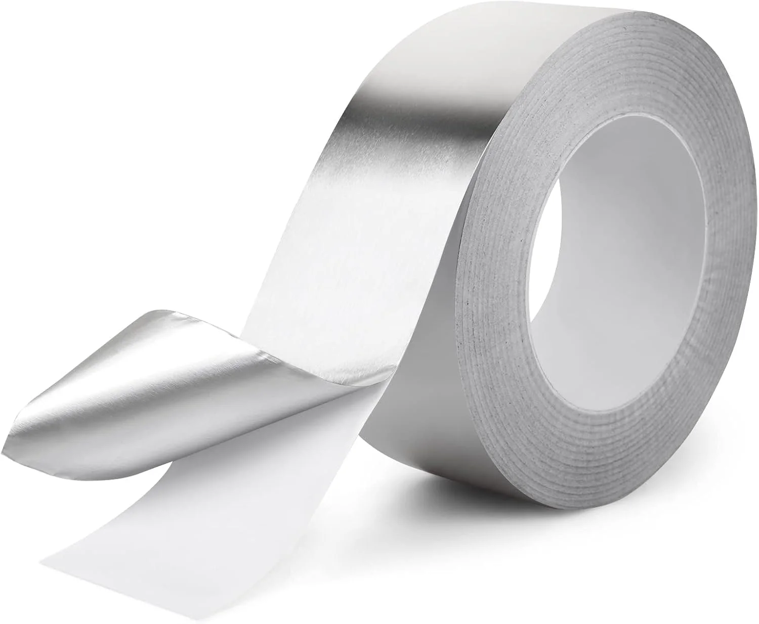 نوار چسب آلومینیومی فویل KASTWAVE، نوار آلومینیومی با دوام و مقاوم در برابر حرارت بالا، نوار فویل نقره ای مقاوم در برابر اشعه ماوراء بنفش 3.9 میل برای HVAC، کانال های هوا، تعمیر فلزات، عایق، دریچه خشک کن، 2 اینچ x 164 فوت