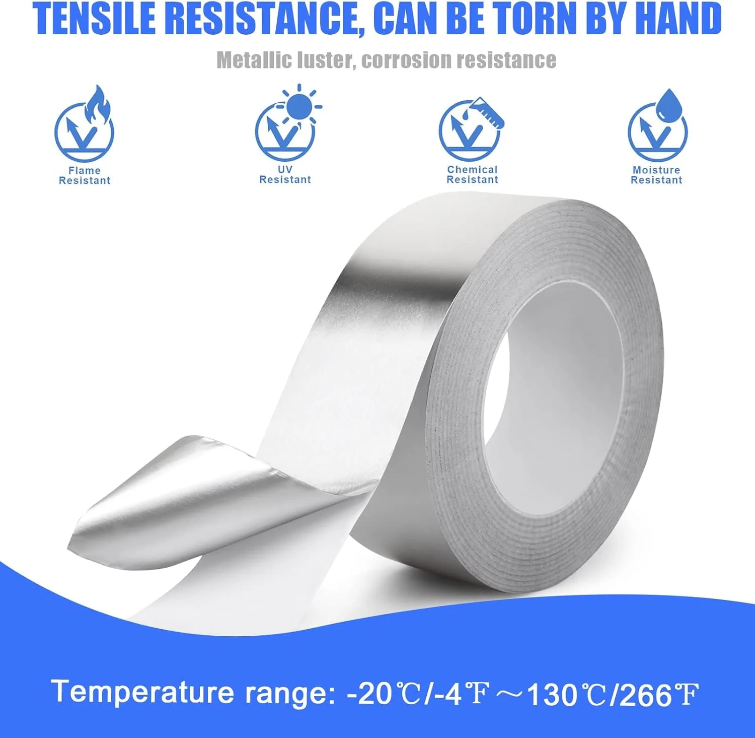 نوار چسب آلومینیومی فویل KASTWAVE، نوار آلومینیومی با دوام و مقاوم در برابر حرارت بالا، نوار فویل نقره ای مقاوم در برابر اشعه ماوراء بنفش 3.9 میل برای HVAC، کانال های هوا، تعمیر فلزات، عایق، دریچه خشک کن، 2 اینچ x 164 فوت نوار چسب آلومینیومی فویل KASTWAVE، نوار آلومینیومی با دوام و مقاوم در برابر حرارت بالا، نوار فویل نقره ای مقاوم در برابر اشعه ماوراء بنفش 3.9 میل برای HVAC، کانال های هوا، تعمیر فلزات، عایق، دریچه خشک کن، 2 اینچ x 164 فوت
