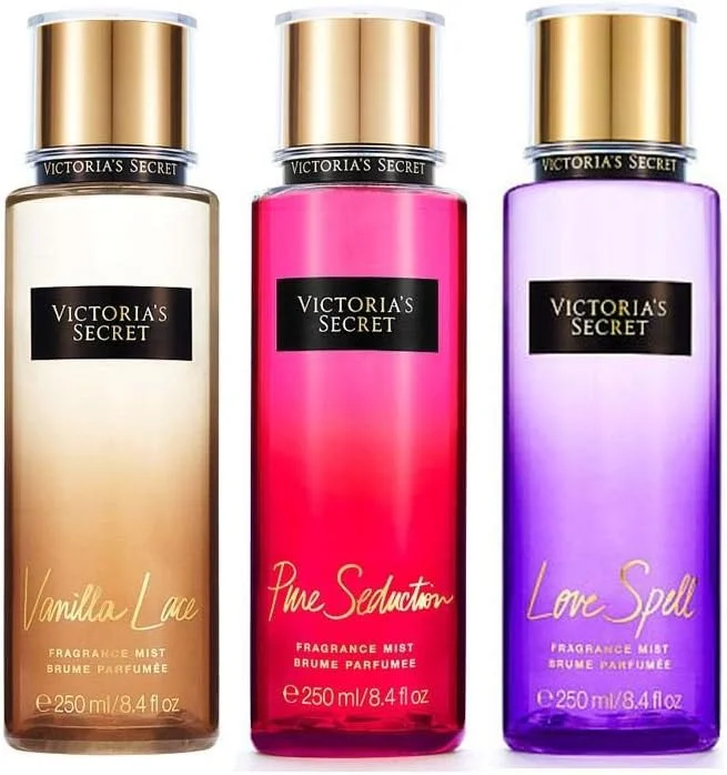 ست سه عددی بادی میست زنانه ویکتوریا سکرت مدل Pure Seduction Vanilla Lace and Love Spell
