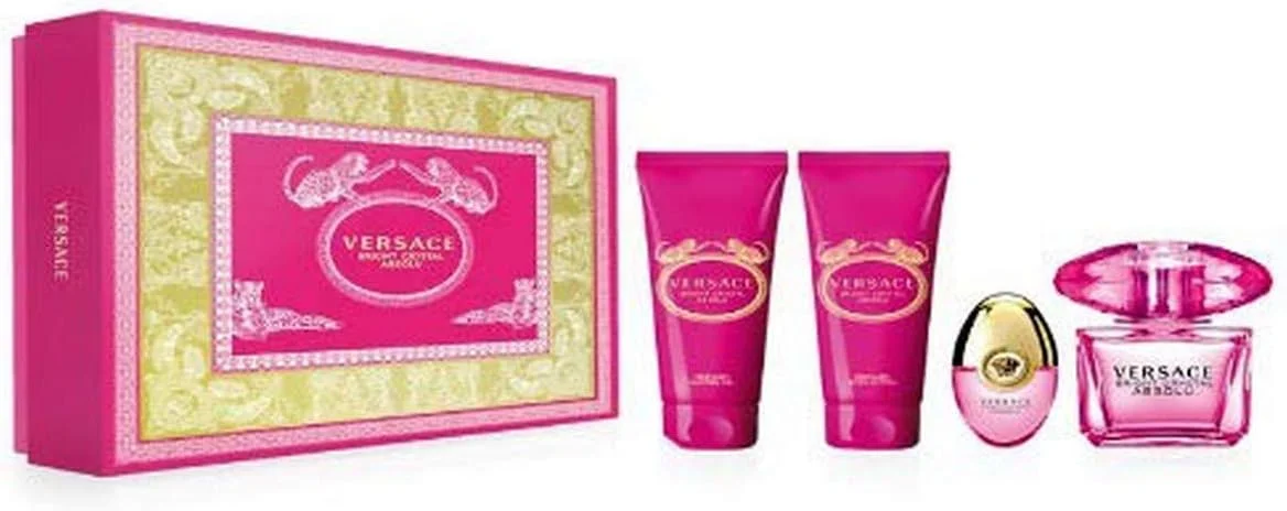 ست هدیه زنانه ورساچه برایت کریستال ابسولو ادو پرفیوم 90 میلی لیتر + مینی 10 میلی لیتر + ژل دوش 100 میلی لیتر + لوسیون بدن 100 میلی لیتر