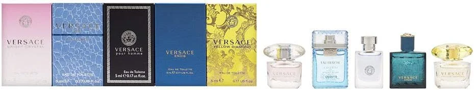 عطر ورساچه - ست مینیاتوری عطر ورساچه برای زنانه و مردانه، 5 عدد