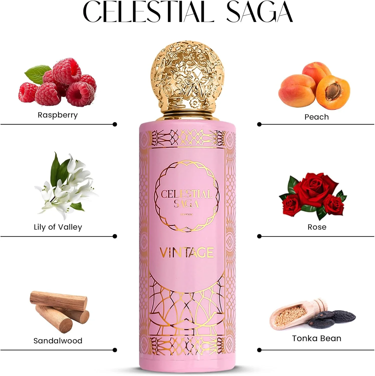 عطر زنانه Celestial Saga از Vintage By AMD Perfumes - هدیه برای خانم ها - ادو پرفیوم ماندگار زنانه EDP 100ml
