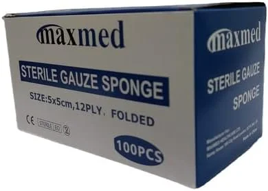 پدهای گاز استریل 5x5 سانتی متری مکس مد برای پانسمان زخم | 100 عددی (5 عدد در 20 بسته) پنبه 12 لایه و بسیار جاذب | پدهای اسفنجی گاز برای مراقبت از زخم و جعبه کمک های اولیه خانگی پدهای گاز استریل 5x5 سانتی متری مکس مد برای پانسمان زخم | 100 عددی (5 عدد در 20 بسته) پنبه 12 لایه و بسیار جاذب | پدهای اسفنجی گاز برای مراقبت از زخم و جعبه کمک های اولیه خانگی