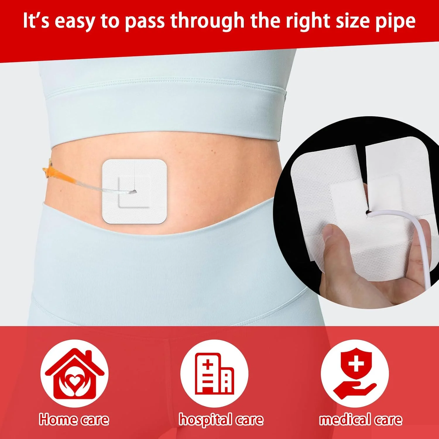 پانسمان چسبی شکاف دار لوله تغذیه 15 عددی، پد گاز حاشیه دار برش پگ G J سوپراپوبیک، لوازم پد استریل درن، نگهدارنده تثبیت کننده کاتتر برای مراقبت پرستاری پانسمان چسبی شکاف دار لوله تغذیه 15 عددی، پد گاز حاشیه دار برش پگ G J سوپراپوبیک، لوازم پد استریل درن، نگهدارنده تثبیت کننده کاتتر برای مراقبت پرستاری