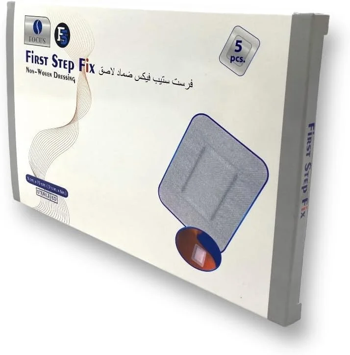 چسب زخم استریل فرست استپ فیکس 9x10 سانتی متر - 5 عدد پد غیر بافته استریل و بسته بندی شده جداگانه برای محافظت ایمن و تنفسی از زخم، ضد حساسیت و راحت برای پوست های حساس چسب زخم استریل فرست استپ فیکس 9x10 سانتی متر - 5 عدد پد غیر بافته استریل و بسته بندی شده جداگانه برای محافظت ایمن و تنفسی از زخم، ضد حساسیت و راحت برای پوست های حساس