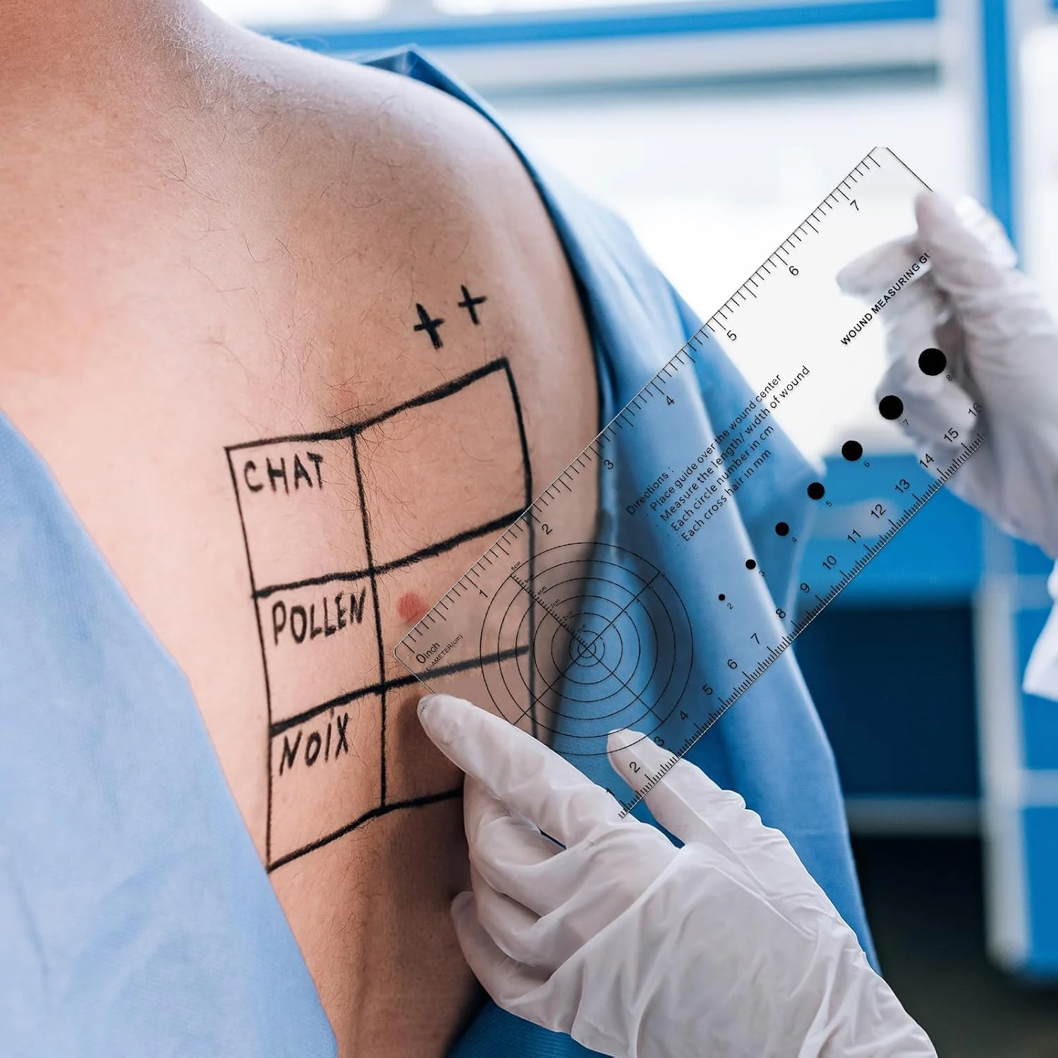 گایسریلی 4 عدد خط کش پزشکی با ابزار اندازه گیری زخم و اندازه گیری مردمک، راهنمای اندازه گیری زخم برای پرستاران، مراقبت از زخم بدن گایسریلی 4 عدد خط کش پزشکی با ابزار اندازه گیری زخم و اندازه گیری مردمک، راهنمای اندازه گیری زخم برای پرستاران، مراقبت از زخم بدن