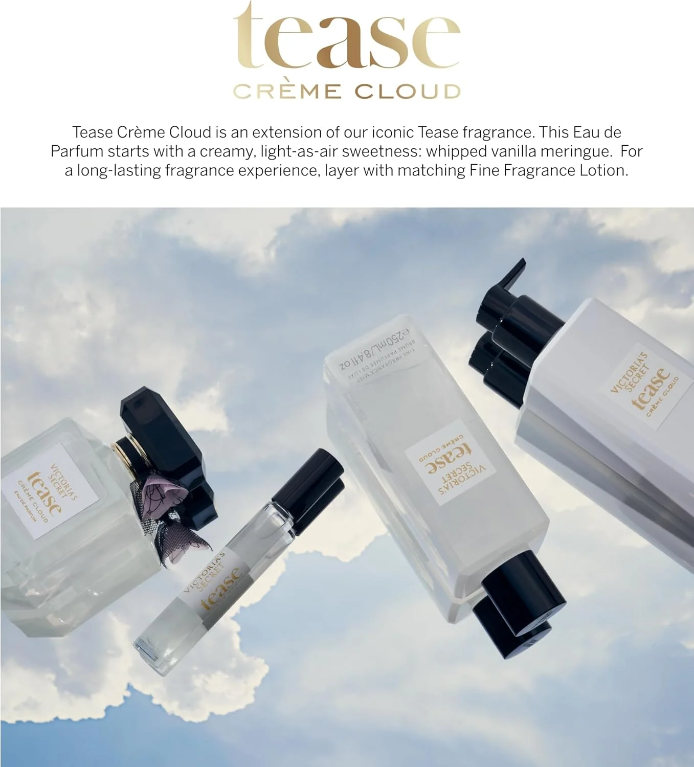 ویکتوریا سیکرت Tease Crème Cloud ادو پرفیوم، با رایحه های مرنگ وانیلی، گل صندل و عنبر خالص، عطر زنانه (50 میلی لیتر) ویکتوریا سیکرت Tease Crème Cloud ادو پرفیوم، با رایحه های مرنگ وانیلی، گل صندل و عنبر خالص، عطر زنانه (50 میلی لیتر)