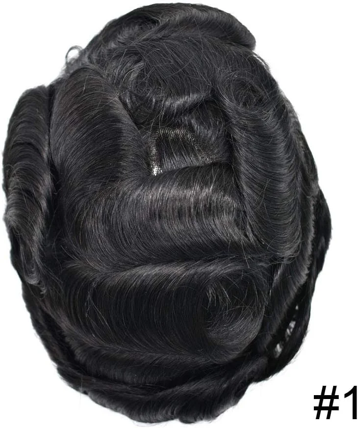 سیستم کلاه گیس مویرگی مردانه - موی طبیعی، پوست کامل، جایگزینی PU با تزریق 0.1 میلی متر (8 X 10 اینچ، تراکم متوسط رو به بالا 120٪، مشکی طبیعی #1) سیستم کلاه گیس مویرگی مردانه - موی طبیعی، پوست کامل، جایگزینی PU با تزریق 0.1 میلی متر (8 X 10 اینچ، تراکم متوسط رو به بالا 120٪، مشکی طبیعی #1)