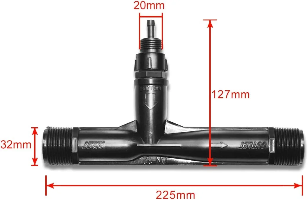 ونتوری تزریق PVDF کیملا 1 اینچ، تزریق ونتوری اختلاط گاز-مایع برای ژنراتور ازن، آبیاری کود کشاورزی، تصفیه فاضلاب، دستگاه دوزینگ، دستگاه جت ونتوری تزریق PVDF کیملا 1 اینچ، تزریق ونتوری اختلاط گاز-مایع برای ژنراتور ازن، آبیاری کود کشاورزی، تصفیه فاضلاب، دستگاه دوزینگ، دستگاه جت