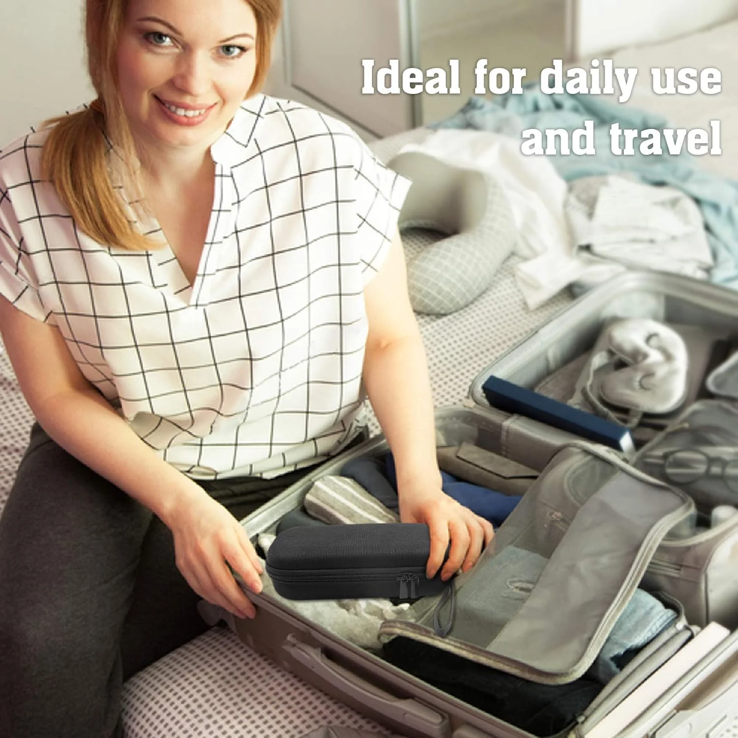 کیف خنک نگهدارنده انسولین ProCase با 2 کیسه یخ، کیف خنک کننده قابل حمل دیابتی برای حمل قلم های انسولین، سرنگ و سوزن - مشکی کیف خنک نگهدارنده انسولین ProCase با 2 کیسه یخ، کیف خنک کننده قابل حمل دیابتی برای حمل قلم های انسولین، سرنگ و سوزن - مشکی