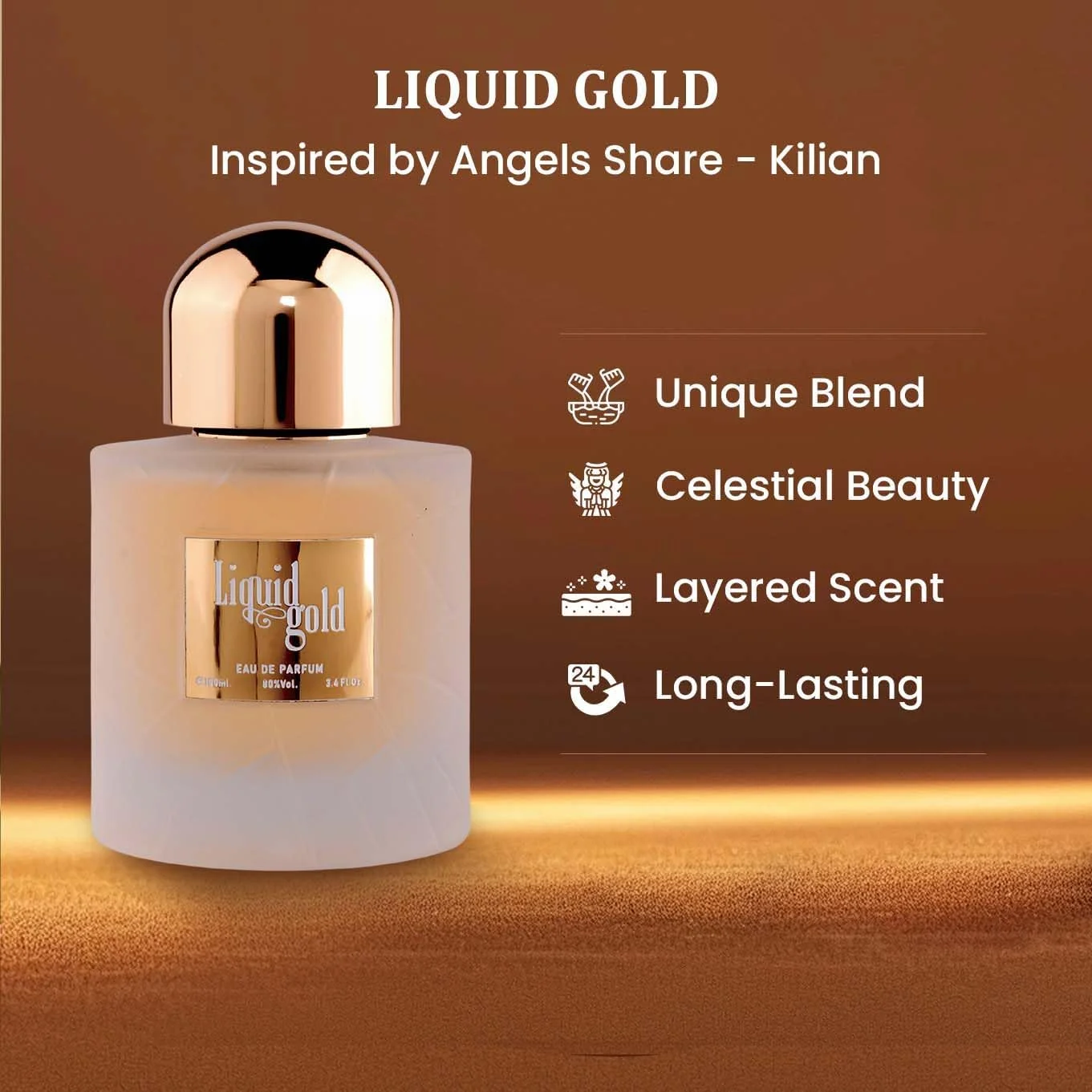 ادکلن Liquid Gold از Symphony، ادو پرفیوم، 100 میلی لیتر، الهام گرفته از AngelShare-KilianParis، عطر لوکس مردانه زنانه یونیسکس، رایحه چوبی تند ماندگار، پخش بوی قوی ادکلن Liquid Gold از Symphony، ادو پرفیوم، 100 میلی لیتر، الهام گرفته از AngelShare-KilianParis، عطر لوکس مردانه زنانه یونیسکس، رایحه چوبی تند ماندگار، پخش بوی قوی