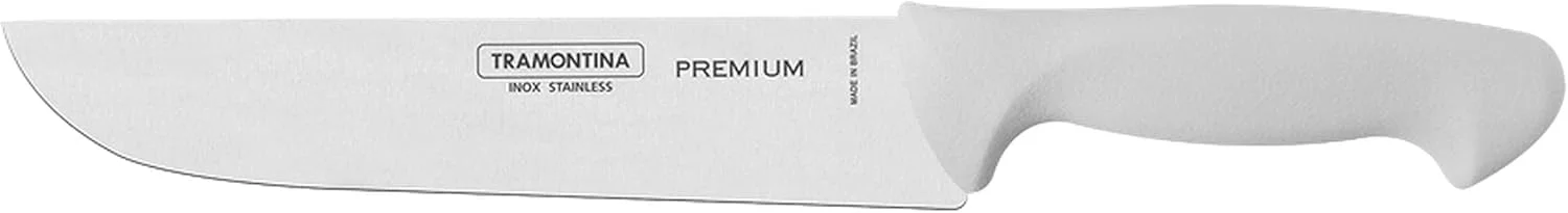 چاقوی قصابی 8 اینچی ترامونتینا پریمیوم با تیغه استیل ضد زنگ و دسته پلی پروپیلن سفید چاقوی قصابی 8 اینچی ترامونتینا پریمیوم با تیغه استیل ضد زنگ و دسته پلی پروپیلن سفید