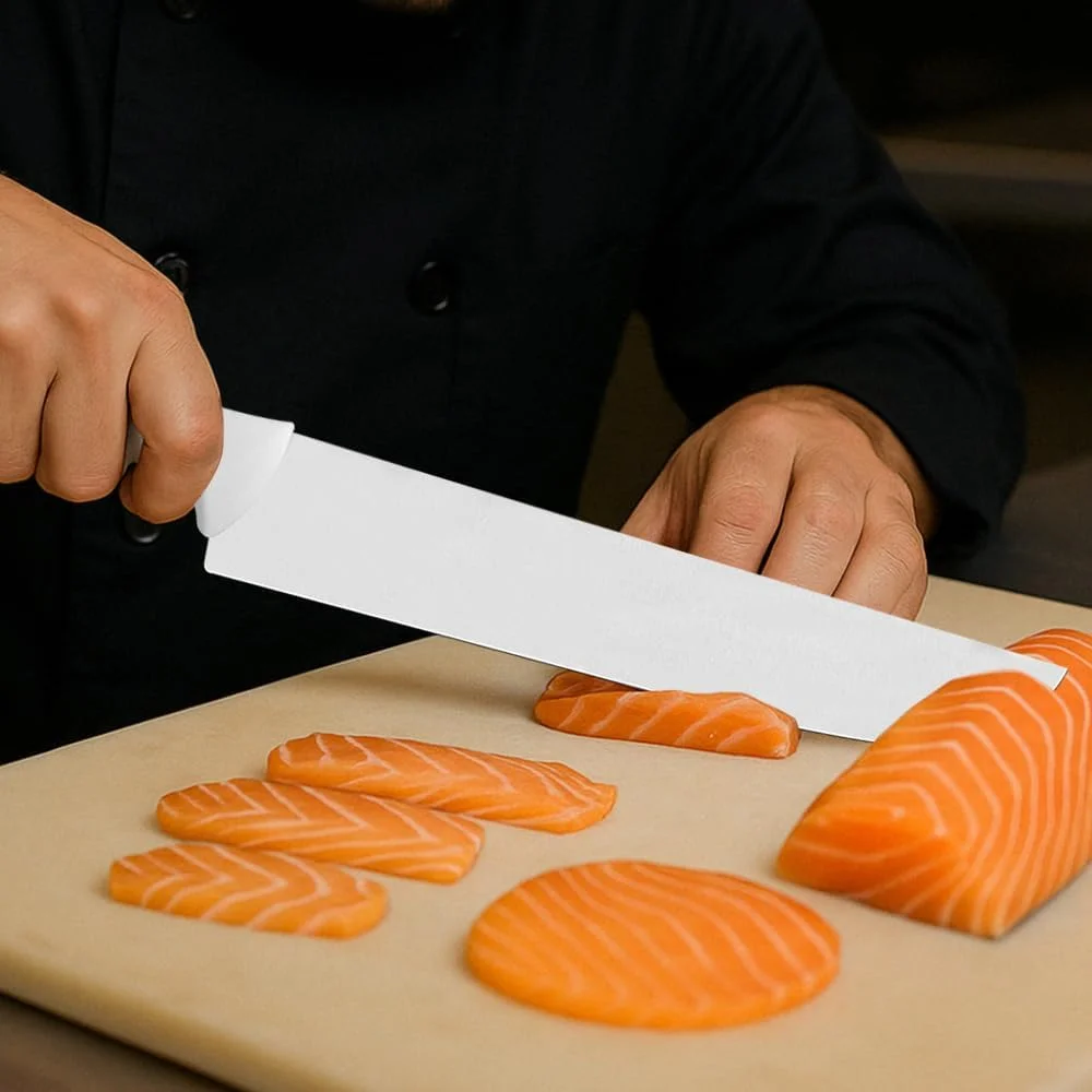 چاقوی قصابی 8 اینچی ترامونتینا پریمیوم با تیغه استیل ضد زنگ و دسته پلی پروپیلن سفید چاقوی قصابی 8 اینچی ترامونتینا پریمیوم با تیغه استیل ضد زنگ و دسته پلی پروپیلن سفید