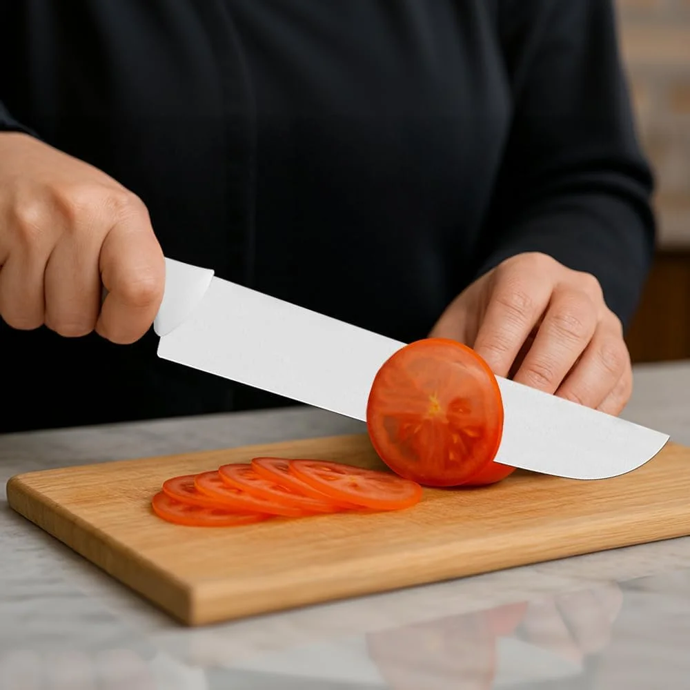 چاقوی قصابی 8 اینچی ترامونتینا پریمیوم با تیغه استیل ضد زنگ و دسته پلی پروپیلن سفید چاقوی قصابی 8 اینچی ترامونتینا پریمیوم با تیغه استیل ضد زنگ و دسته پلی پروپیلن سفید