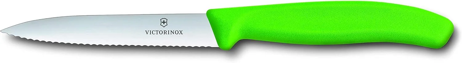 ست چاقوی سبزیجات حرفه ای Victorinox Swiss Classic، 2 تکه، تیغه فوق العاده تیز، دسته پلاستیکی مقاوم، فولاد ضد زنگ، سبز