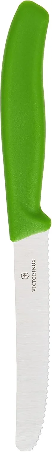 ست چاقوی کاربردی 4.5 اینچی ویکتورینوکس | لبه دندانه دار فوق العاده تیز، دسته ارگونومیک Fibrox Pro، بسته چهار عددی، چند رنگ ست چاقوی کاربردی 4.5 اینچی ویکتورینوکس | لبه دندانه دار فوق العاده تیز، دسته ارگونومیک Fibrox Pro، بسته چهار عددی، چند رنگ