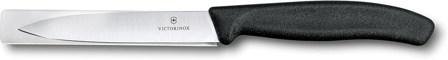 چاقوی پوست کن 4 اینچی ویکتورینوکس سوئیس کلاسیک با تیغه صاف، نوک نیزه ای، مشکی چاقوی پوست کن 4 اینچی ویکتورینوکس سوئیس کلاسیک با تیغه صاف، نوک نیزه ای، مشکی