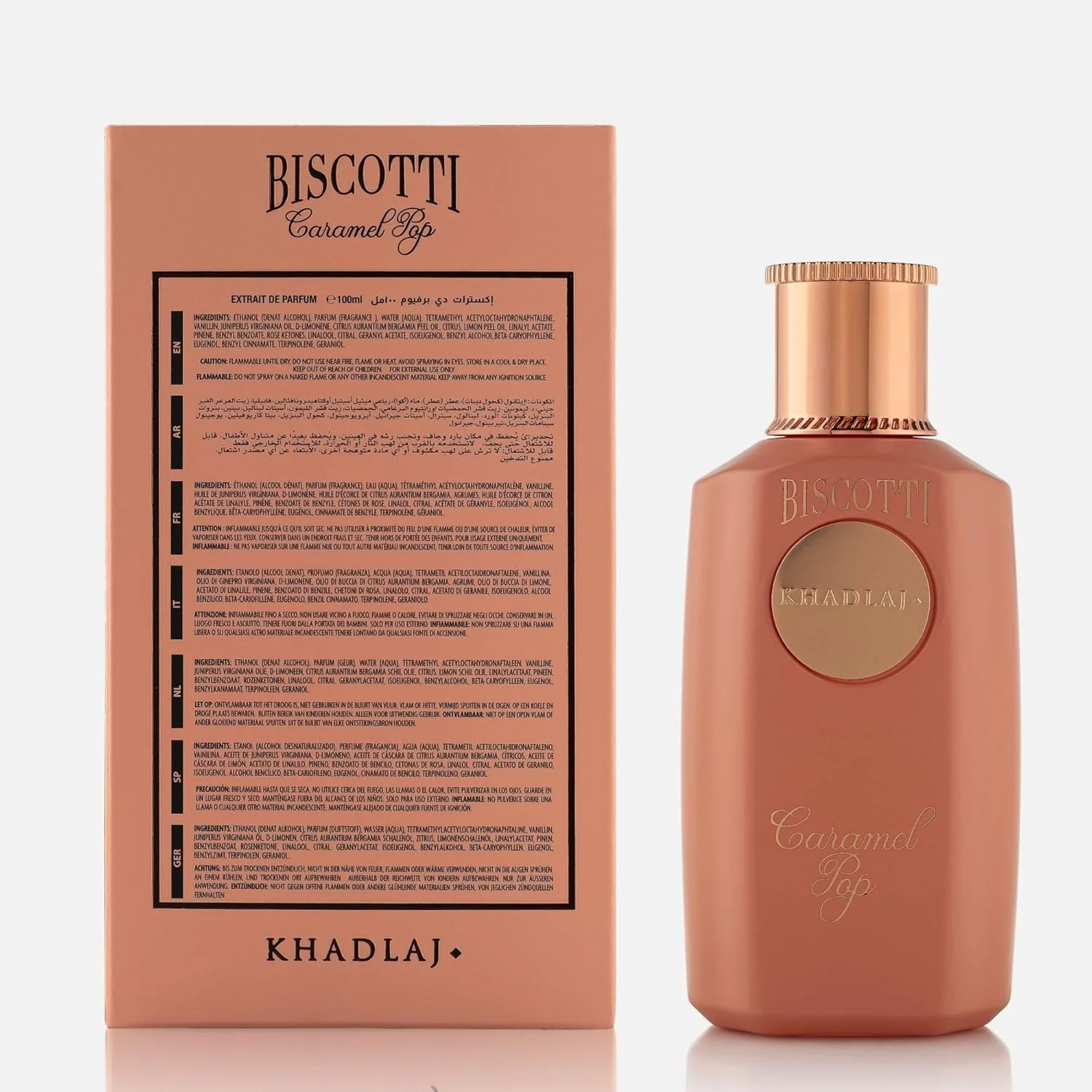 عطر بیسکاتی کارامل پاپ از خادلج، اکستریت د پرفیوم، رایحه گورمند برای آقایان و بانوان عطر بیسکاتی کارامل پاپ از خادلج، اکستریت د پرفیوم، رایحه گورمند برای آقایان و بانوان