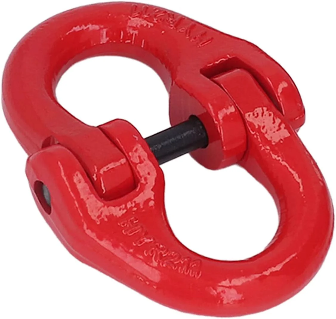 قلاب لغزنده بالابر Vomeko، قلاب زنجیر بالابر چشمی، با طراحی ضخیم شده سگک حلقه دوتایی، قلاب بالابر سخت کاری شده با دمای بالا 5.3 تن، 2 عدد