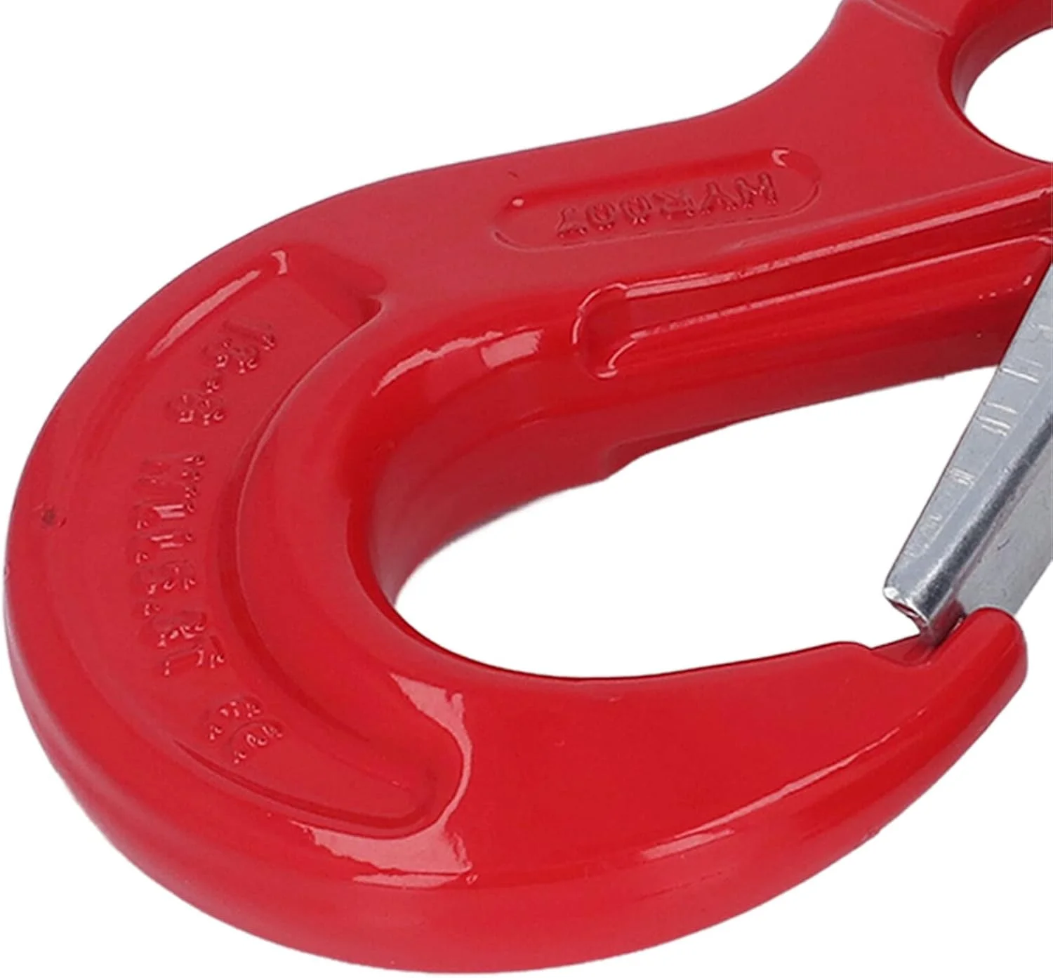 قلاب لغزنده بالابر Vomeko، قلاب زنجیر بالابر چشمی، با طراحی ضخیم شده سگک حلقه دوتایی، قلاب بالابر سخت کاری شده با دمای بالا 5.3 تن، 2 عدد