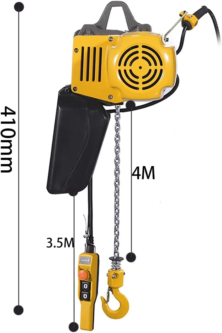بالابر برقی 750 وات SATUREY، بالابر زنجیره ای برقی قلاب دار غیر دستی 380 ولت برای کارگاه/تجاری/انبار/گاراژ، 250 کیلوگرم