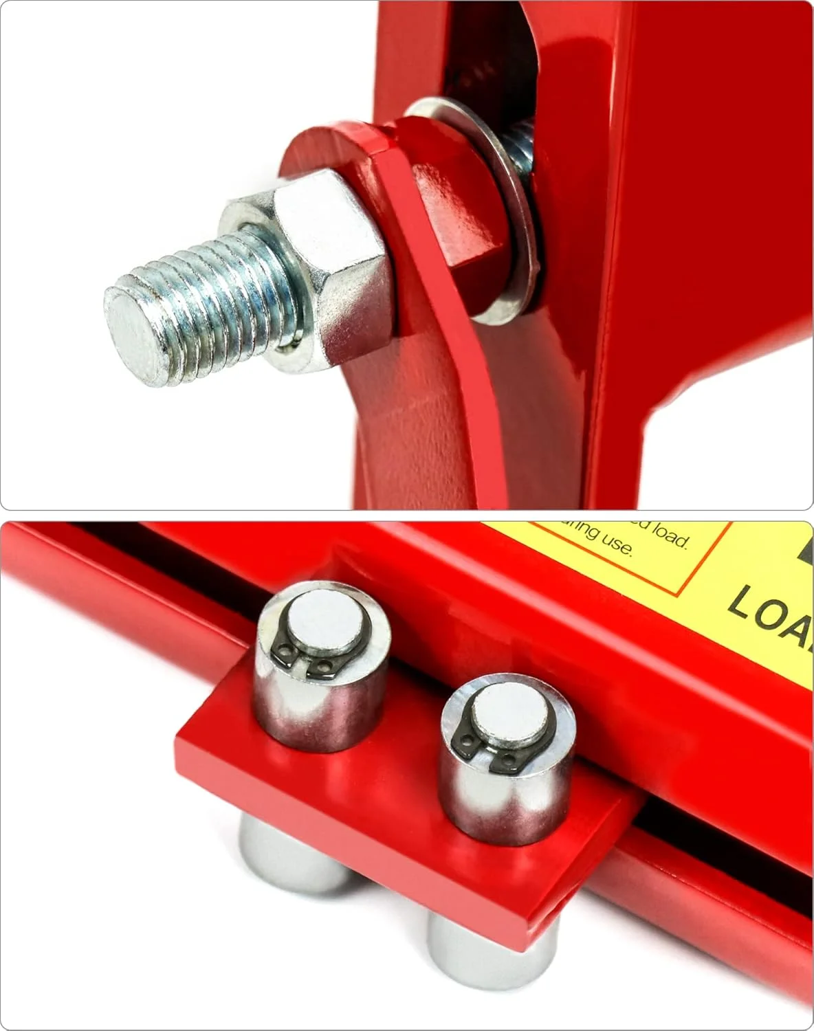 تراز کننده بار موتور QWORK، ظرفیت بار 4000 پوند، تراز کننده بالابر موتور فولادی سنگین، جرثقیل کارگاهی، بالابر گیلاس چین با 2 زنجیر، قرمز