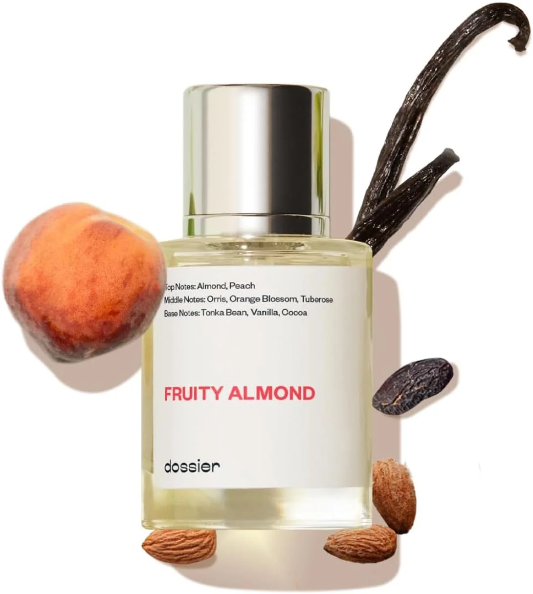 دوسیه - بادام میوه ای - ادو پرفیوم - الهام گرفته از گود گرل سی. هررا - عطر لوکس - خالص تزریق شده - بدون پارابن - وگان - برای زنان - رایحه 1.7 اونس (اسپری 50 میلی لیتر)