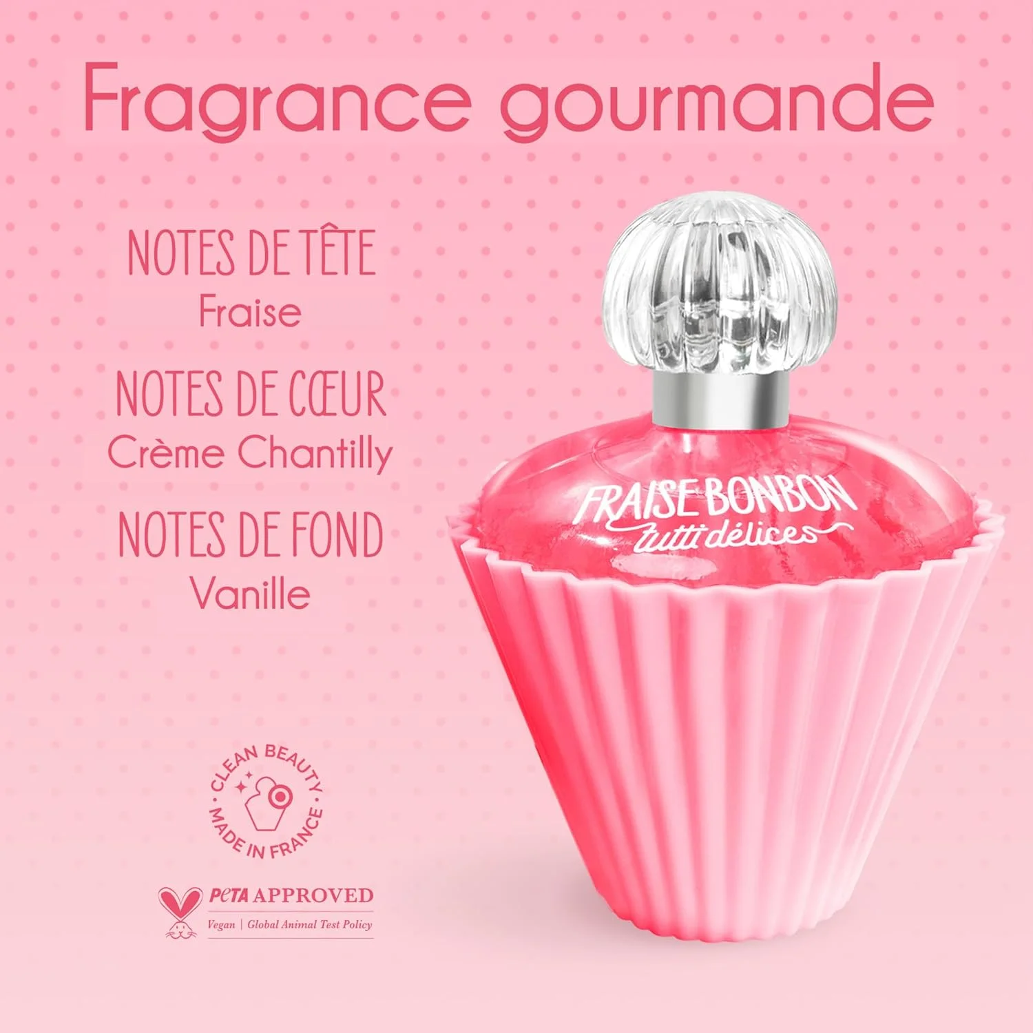 ادو تویلت زنانه TUTTI DELICES FRAISE BONBON بطری 50 میلی لیتری (1.7 fl.oz.) – رایحه شیرین برای بانوان از CORANIA ادو تویلت زنانه TUTTI DELICES FRAISE BONBON بطری 50 میلی لیتری (1.7 fl.oz.) – رایحه شیرین برای بانوان از CORANIA