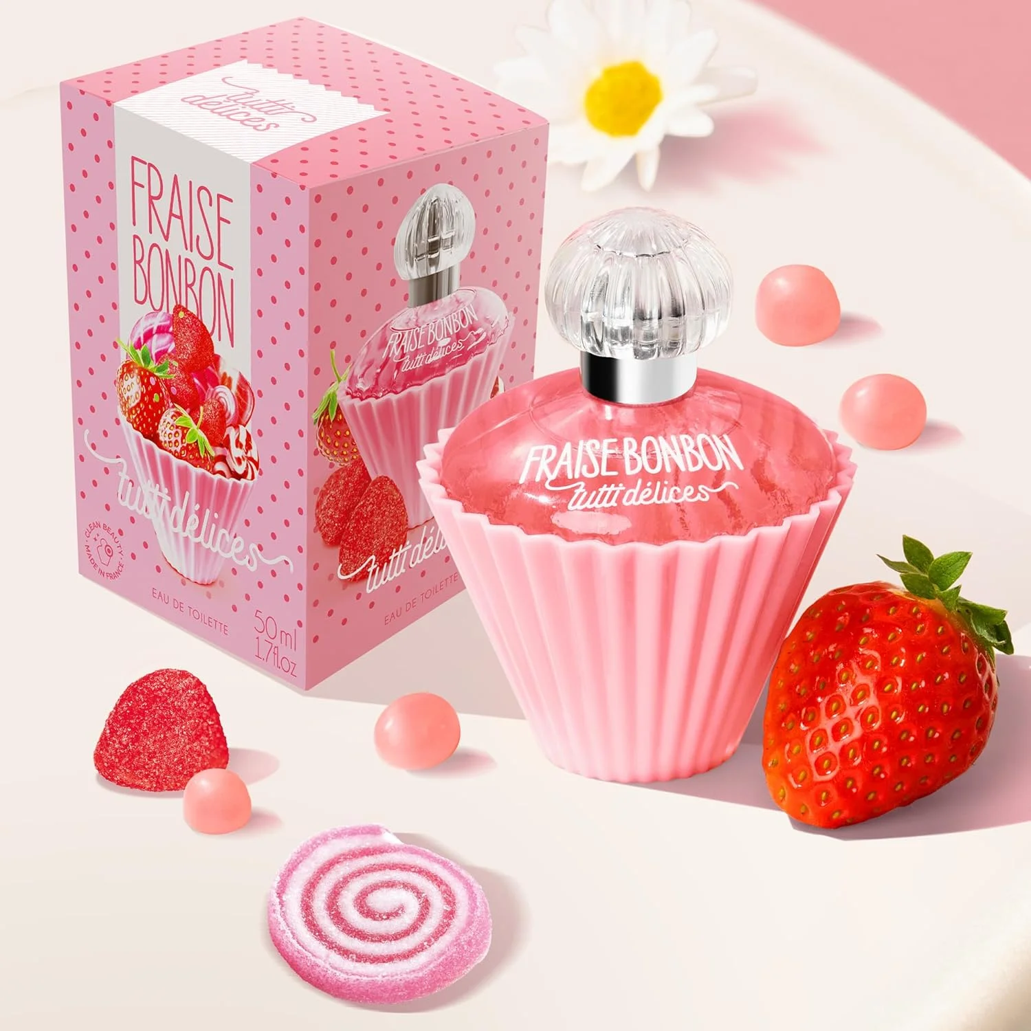 ادو تویلت زنانه TUTTI DELICES FRAISE BONBON بطری 50 میلی لیتری (1.7 fl.oz.) – رایحه شیرین برای بانوان از CORANIA ادو تویلت زنانه TUTTI DELICES FRAISE BONBON بطری 50 میلی لیتری (1.7 fl.oz.) – رایحه شیرین برای بانوان از CORANIA