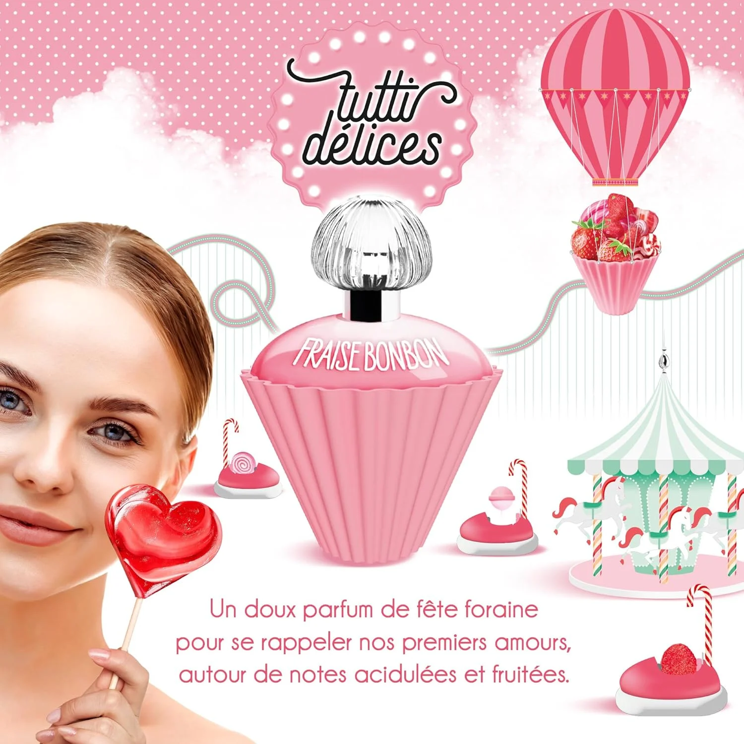 ادو تویلت زنانه TUTTI DELICES FRAISE BONBON بطری 50 میلی لیتری (1.7 fl.oz.) – رایحه شیرین برای بانوان از CORANIA ادو تویلت زنانه TUTTI DELICES FRAISE BONBON بطری 50 میلی لیتری (1.7 fl.oz.) – رایحه شیرین برای بانوان از CORANIA