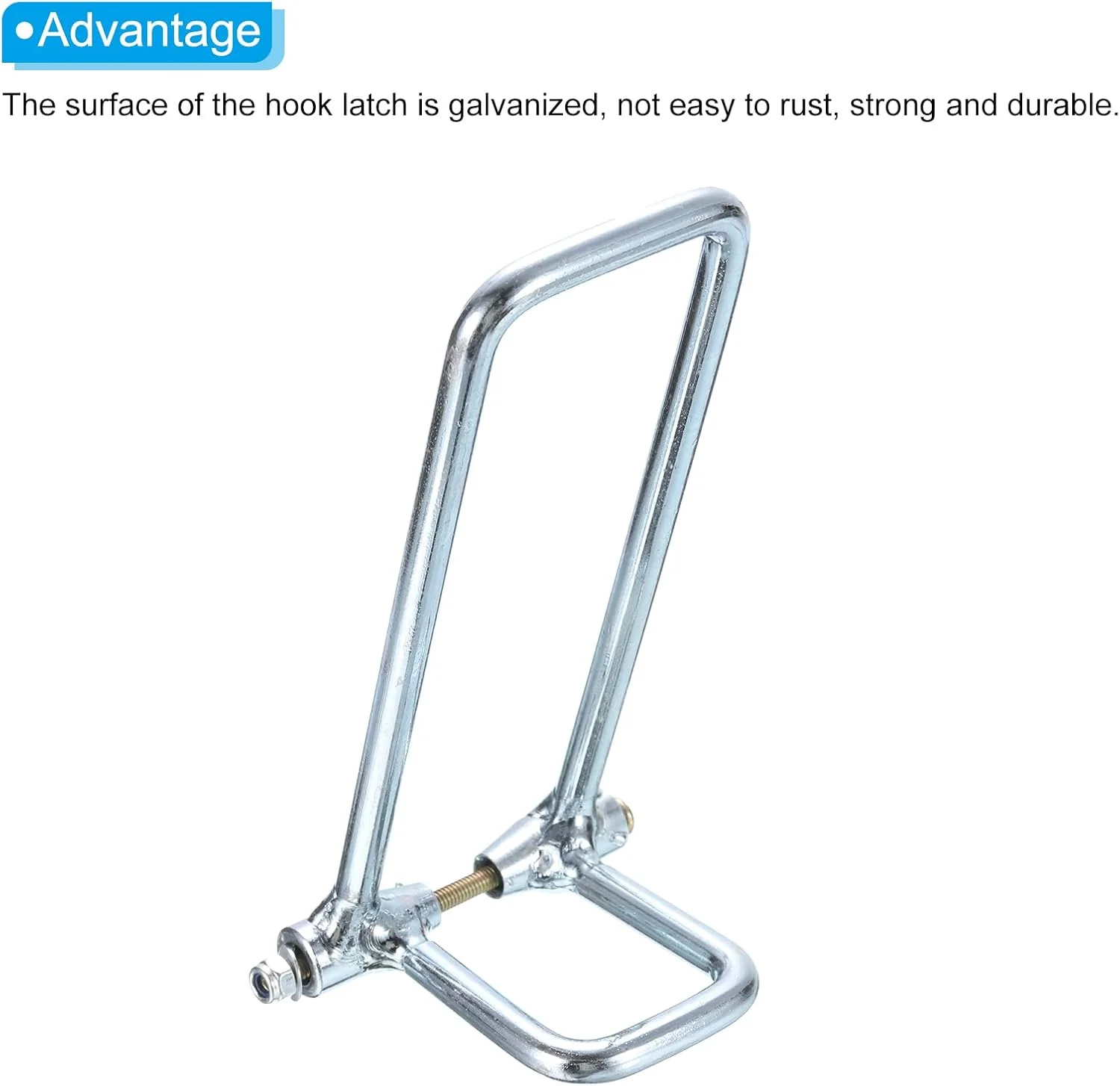 ست قفل قلاب PATIKIL، 2 اینچ 50 میلی متر، جایگزینی قلاب بالابر فلزی برای دستگاه های بالابر و توقف 2 تنی، نقره ای